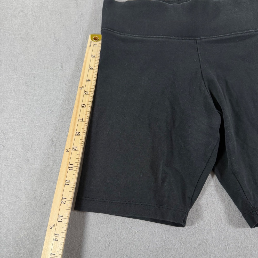Nike Biker Shorts Womens Medium Black Swoosh Athletic Yoga Gym - Picture 5 of 8